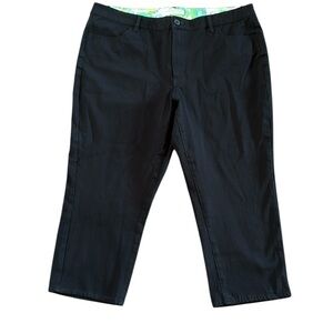 Coldwater Creek Black Capri Clam Digger‎ Pants Size 16